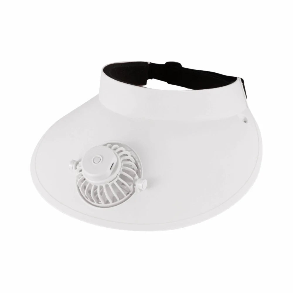 Three Temp Settings Cooling Fan Hat Built-in Fan Breathable Design Empty Top Cap Lightweight Adjustable Sun Hats Sports Events