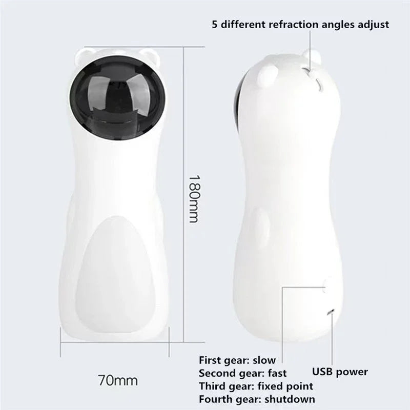 Automatic Cat Laser Toy – Interactive Rotating Laser with 3 Modes & 5 Angles