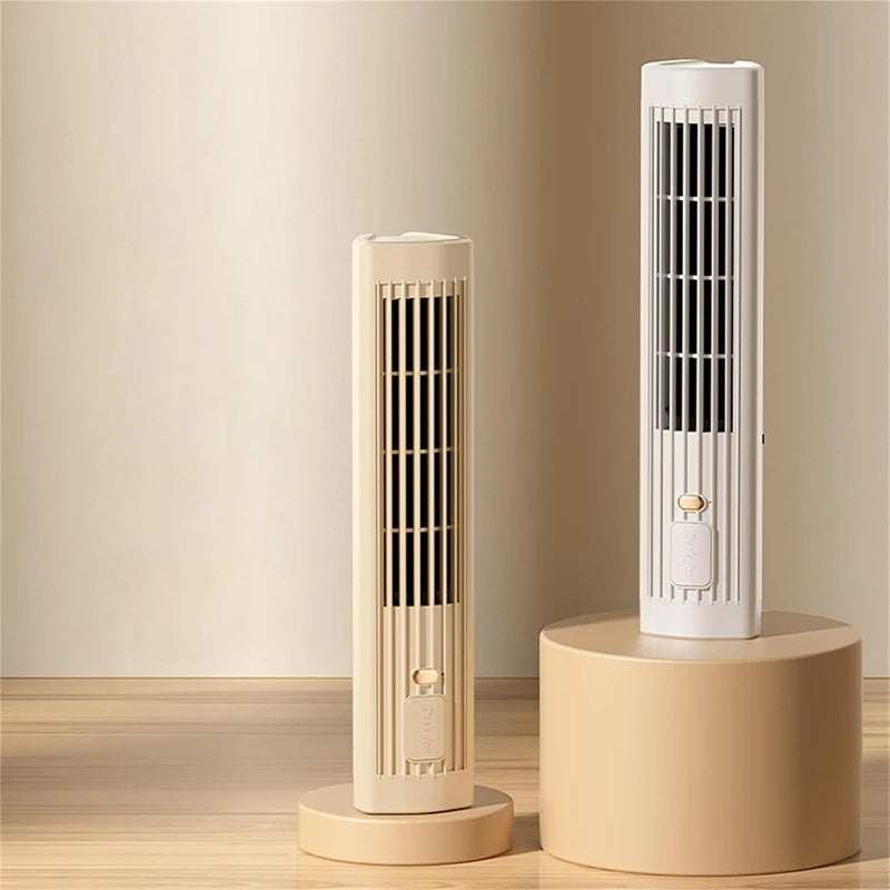 USB Rechargeable Portable Air Conditioner Tower Fan – Sleek Cordless Cooling