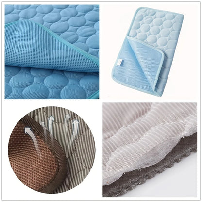 Pet Cooling Mat for Dogs & Cats – Self-Cooling Ice Pad Blanket