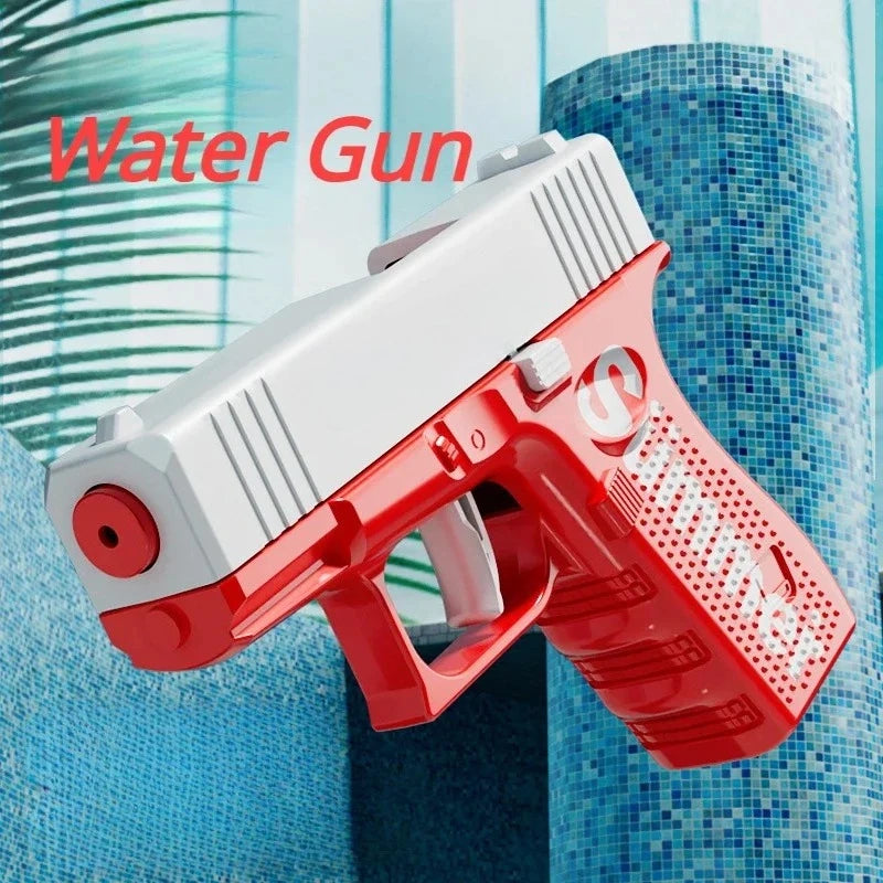 Kids Manual Water Gun, Hand-Powered Pump Action Squirt Blaster Mini Portable Outdoor Beach Toy for Ages 4-6 Fun Water Play Gift