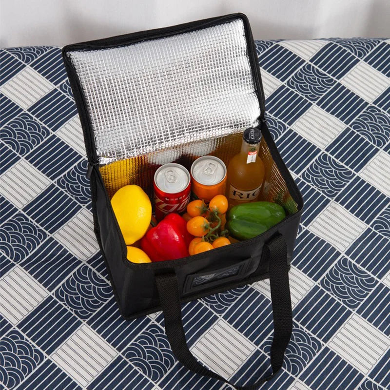 Foldable Cooler Bag Waterproof Oxford Fabric Insulated Lunch Tote Portable Picnic Bag for Grocery Shopping Camping Travel