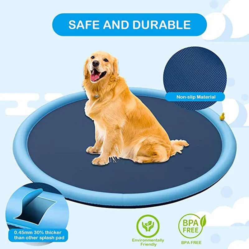 Dog Splash Pad – Outdoor Sprinkler Mat for Dogs & Kids