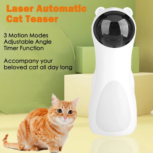 Automatic Cat Laser Toy – Interactive Rotating Laser with 3 Modes & 5 Angles