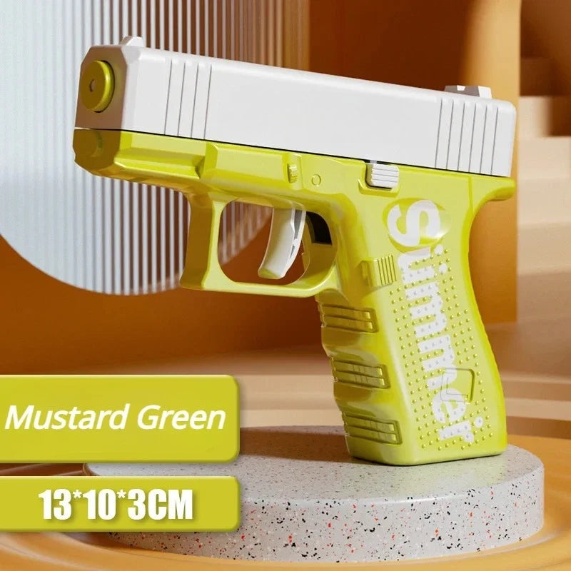 Kids Manual Water Gun, Hand-Powered Pump Action Squirt Blaster Mini Portable Outdoor Beach Toy for Ages 4-6 Fun Water Play Gift