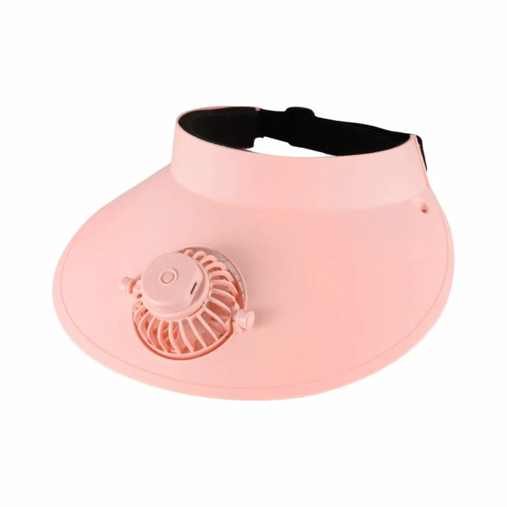 Three Temp Settings Cooling Fan Hat Built-in Fan Breathable Design Empty Top Cap Lightweight Adjustable Sun Hats Sports Events