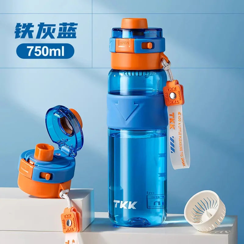 2 In 1 Portable Water Bottle With Fan Mist Spray Cooling Cup For Outdoor Sports Creative Leakproof Water Cup For Kids Students