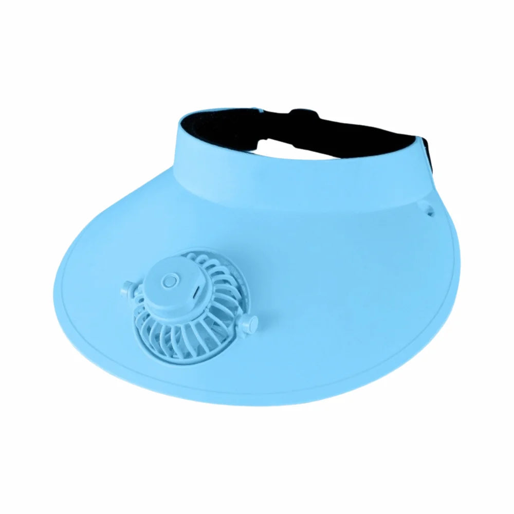 Three Temp Settings Cooling Fan Hat Built-in Fan Breathable Design Empty Top Cap Lightweight Adjustable Sun Hats Sports Events