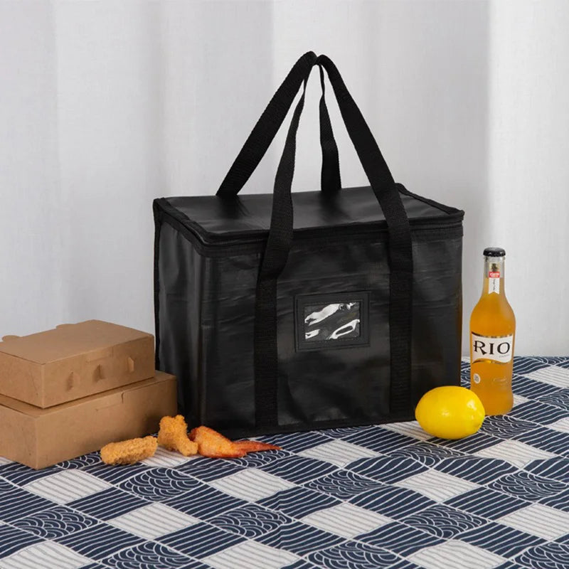 Foldable Cooler Bag Waterproof Oxford Fabric Insulated Lunch Tote Portable Picnic Bag for Grocery Shopping Camping Travel