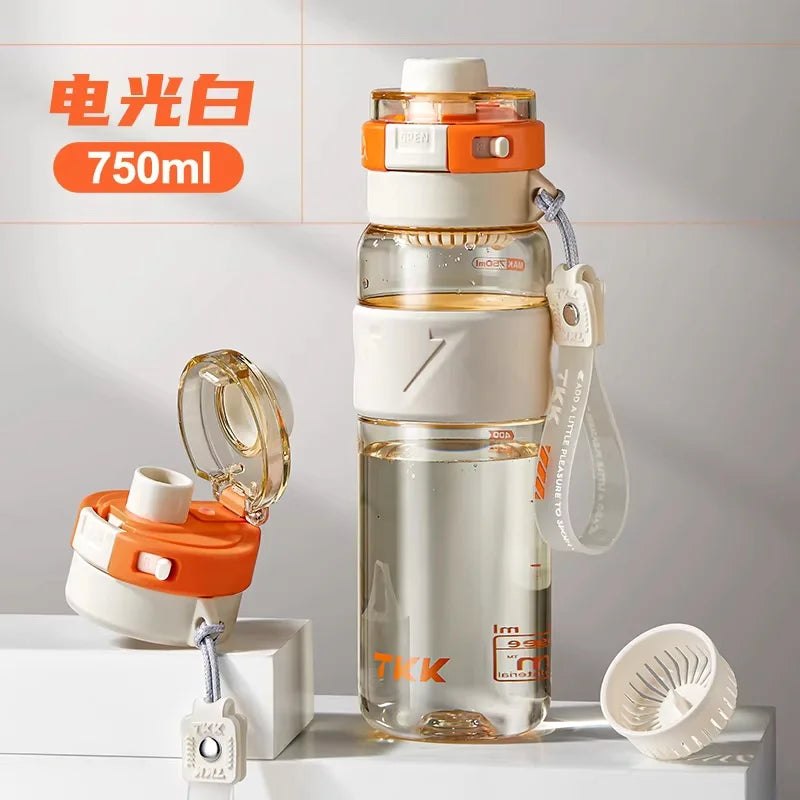 2 In 1 Portable Water Bottle With Fan Mist Spray Cooling Cup For Outdoor Sports Creative Leakproof Water Cup For Kids Students