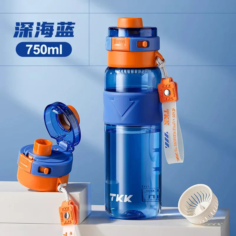 2 In 1 Portable Water Bottle With Fan Mist Spray Cooling Cup For Outdoor Sports Creative Leakproof Water Cup For Kids Students