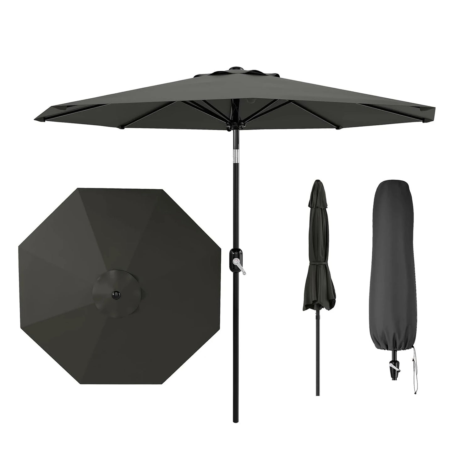 Outdoor sun and umbrella UPF 50 + UV protection 4/8 steel ribs Windproof sun protection Adjustable parasol