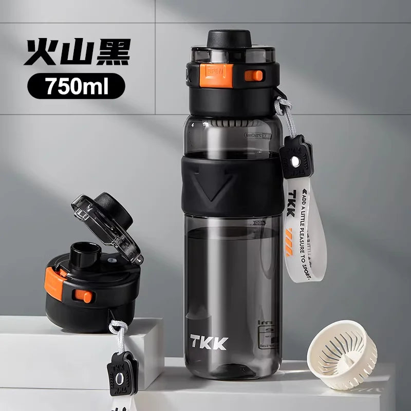 2 In 1 Portable Water Bottle With Fan Mist Spray Cooling Cup For Outdoor Sports Creative Leakproof Water Cup For Kids Students