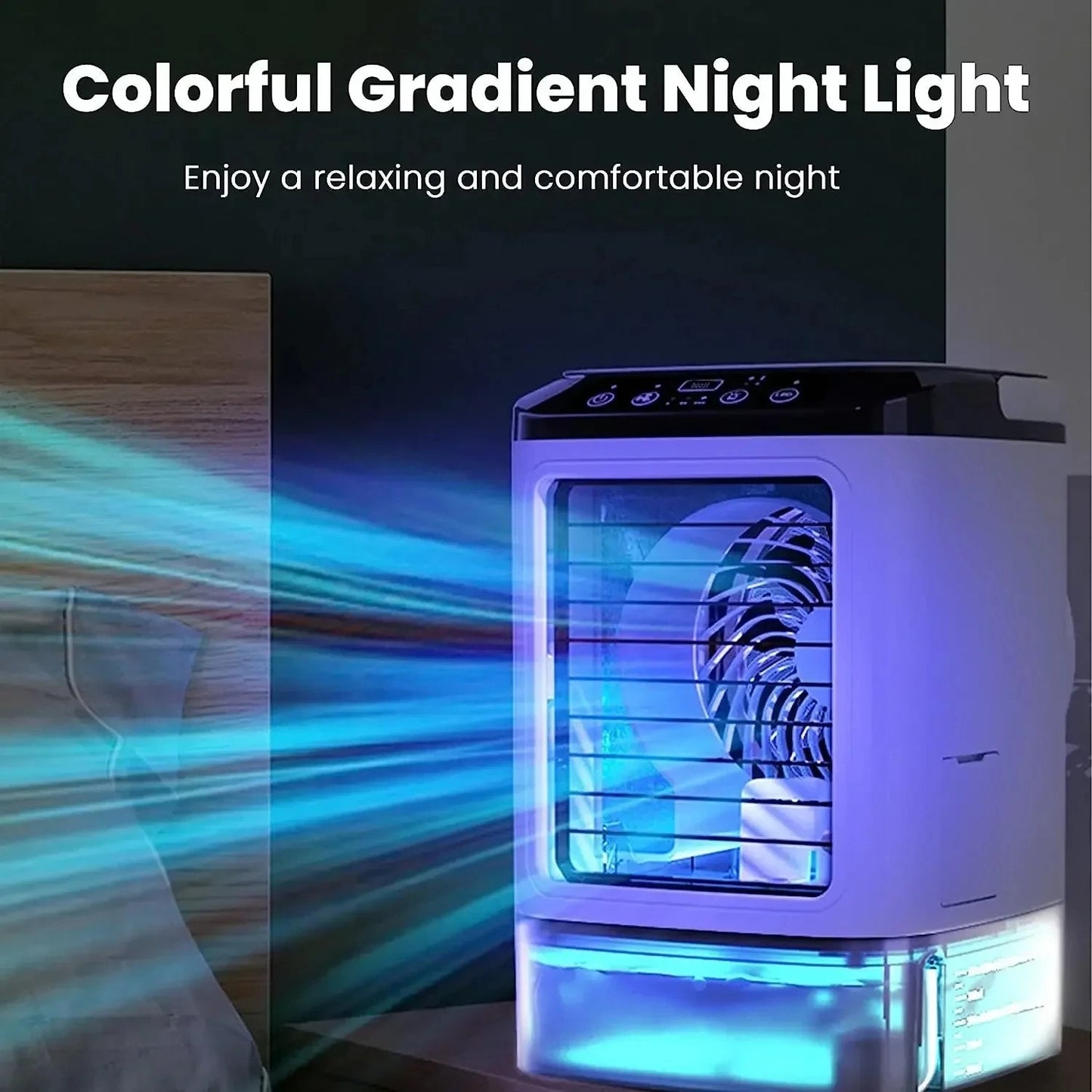 3-Speed Portable Air Conditioner with Ultrasonic Mist Cooling