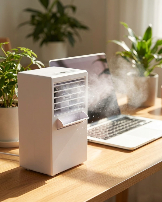 Mini USB portable air conditioner lifestyle photo