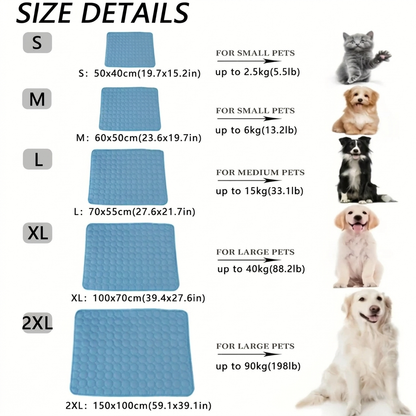 Pet Cooling Mat for Dogs & Cats – Self-Cooling Ice Pad Blanket